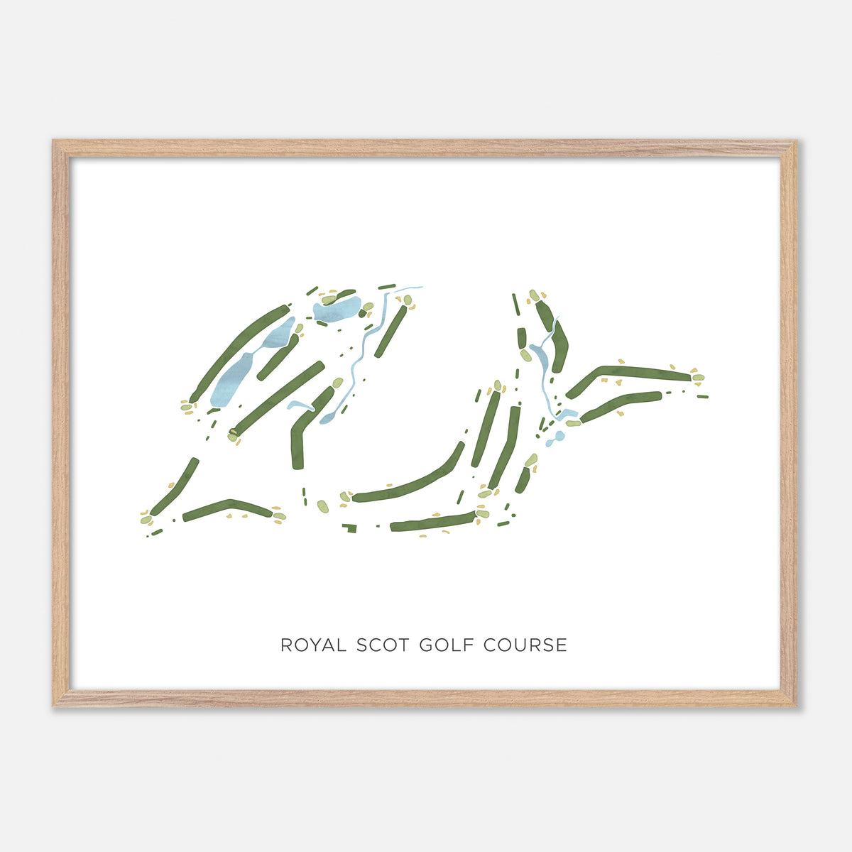 Print of Royal Scot Golf Course Modern Map