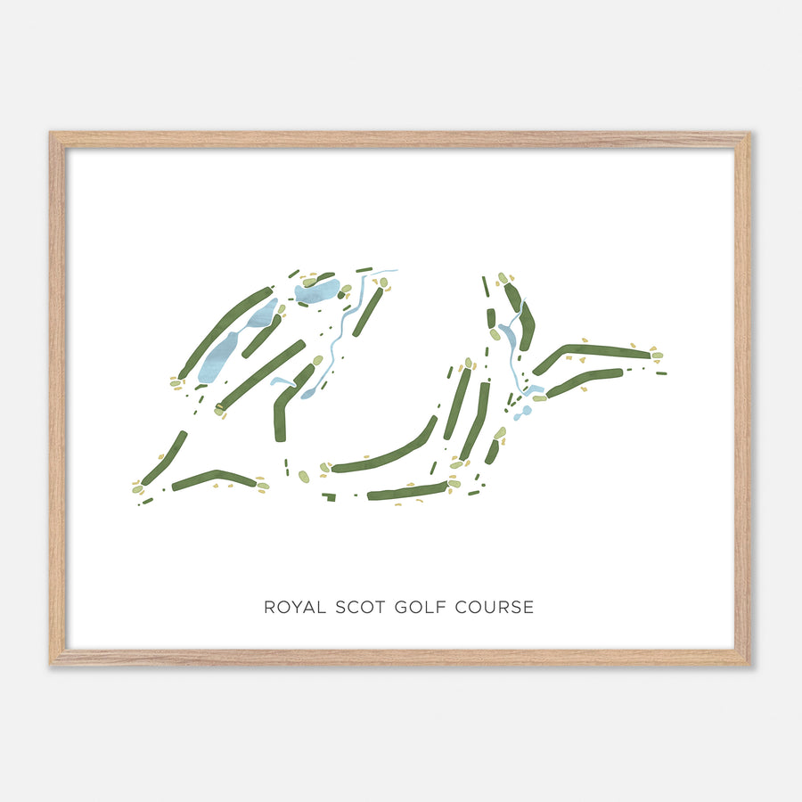Print of Royal Scot Golf Course Modern Map