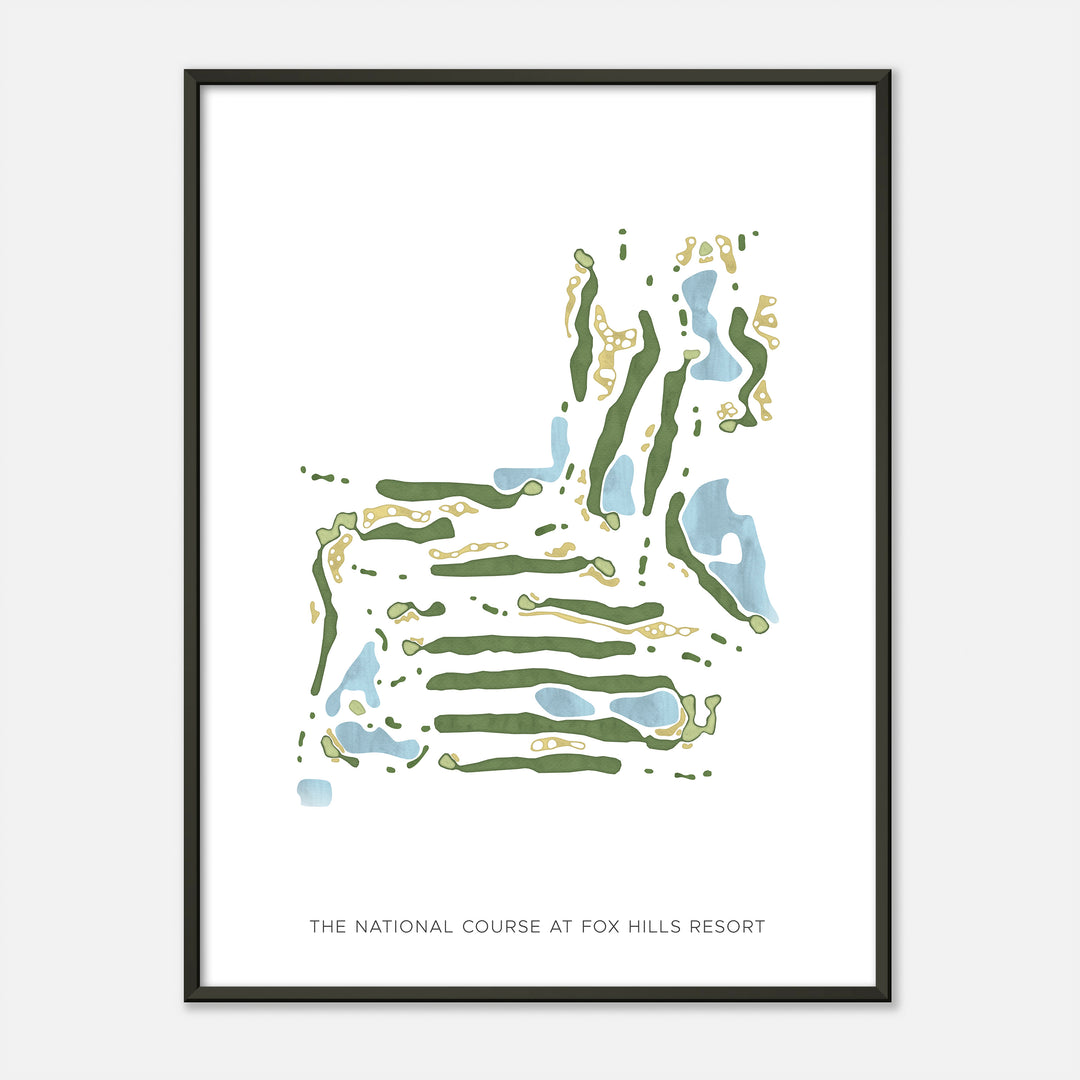Print of The National Course At Fox Hills Resort Modern Map