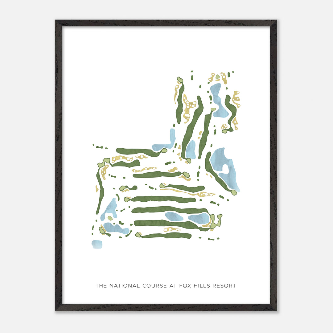 Print of The National Course At Fox Hills Resort Modern Map