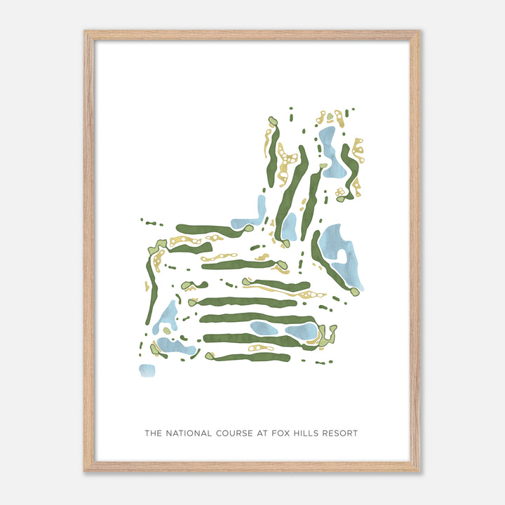 Print of The National Course At Fox Hills Resort Modern Map