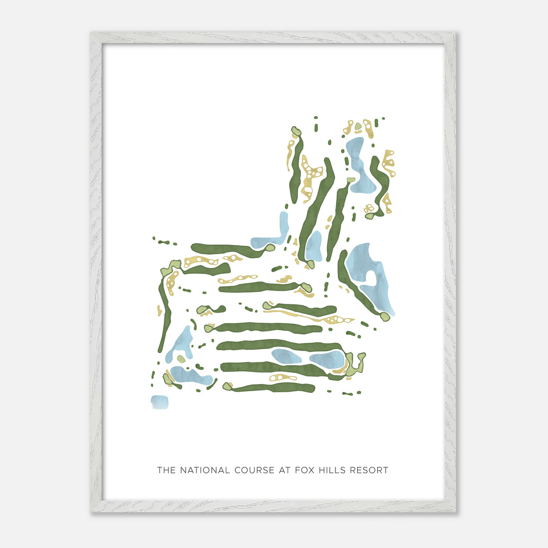 Print of The National Course At Fox Hills Resort Modern Map