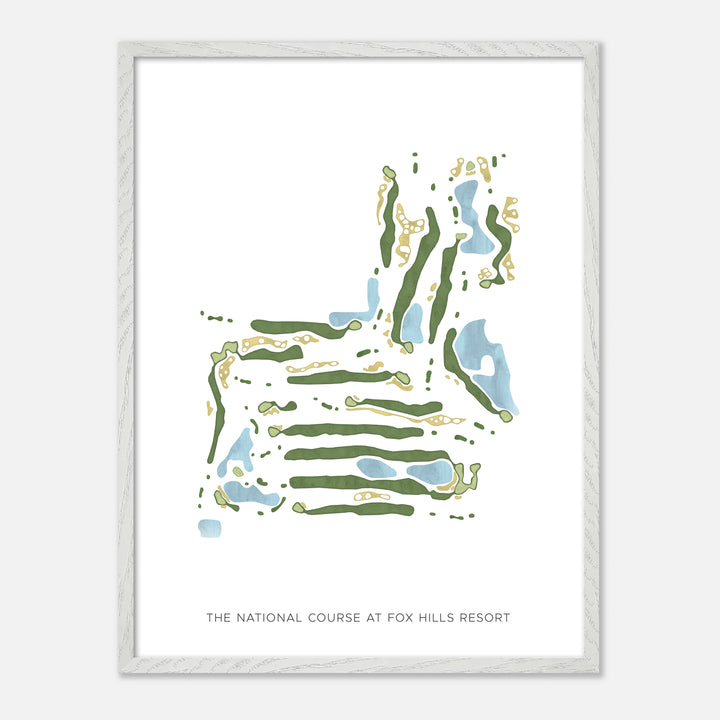 Print of The National Course At Fox Hills Resort Modern Map