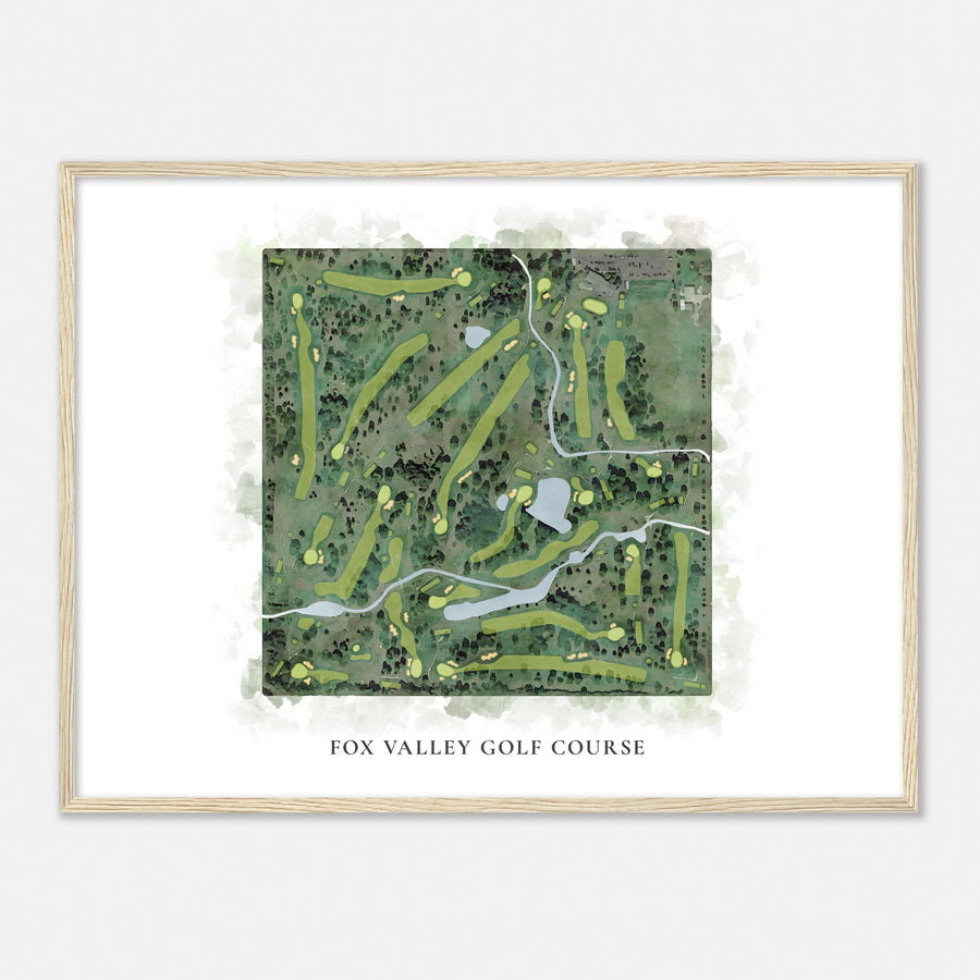 Print of Fox Valley Golf Course Classic Map