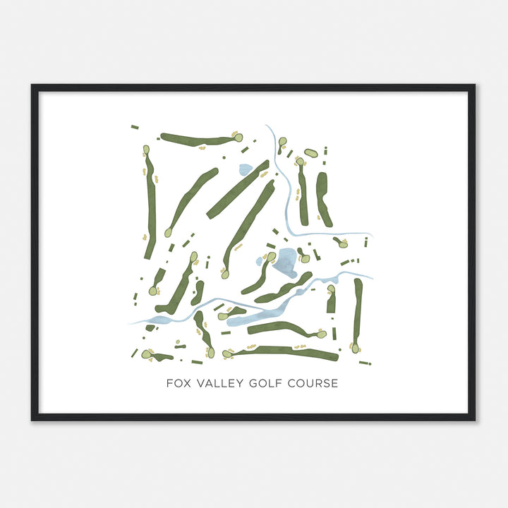 Print of Fox Valley Golf Course Modern Map