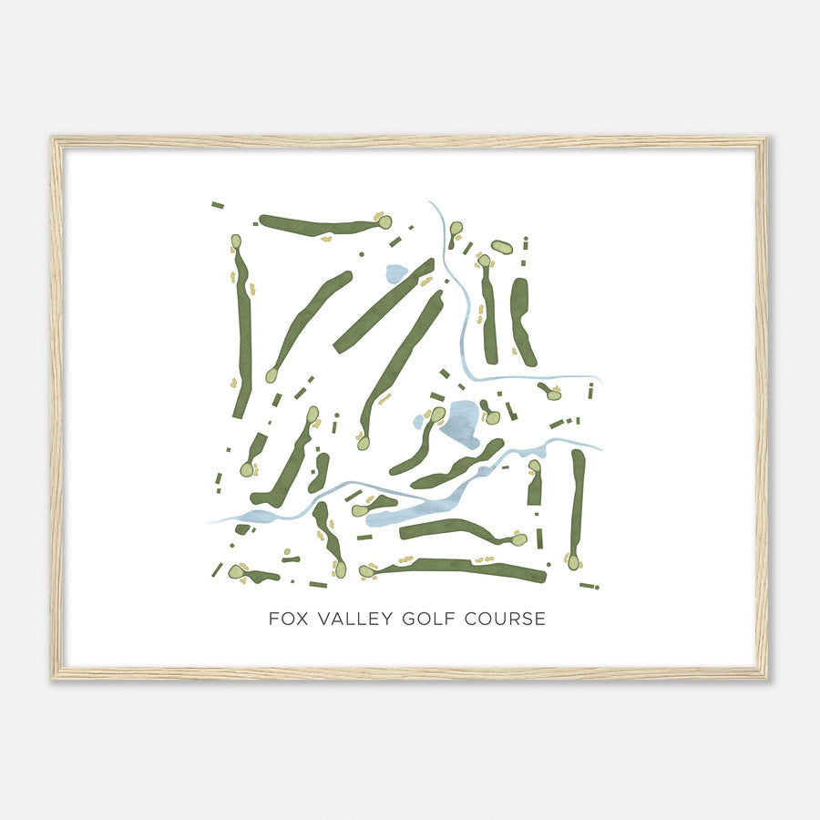 Print of Fox Valley Golf Course Modern Map