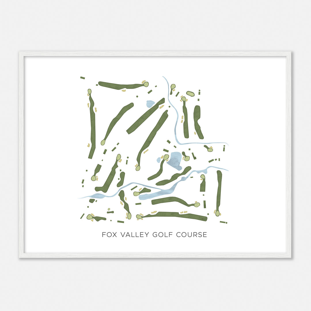 Print of Fox Valley Golf Course Modern Map
