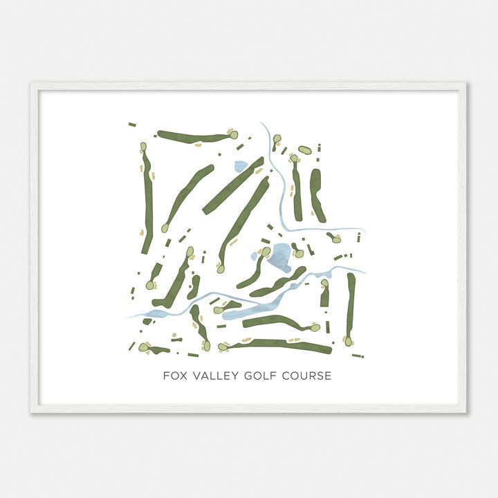 Print of Fox Valley Golf Course Modern Map