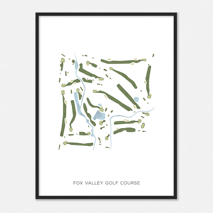 Print of Fox Valley Golf Course Modern Map