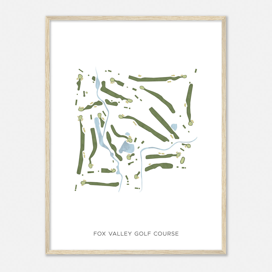 Print of Fox Valley Golf Course Modern Map