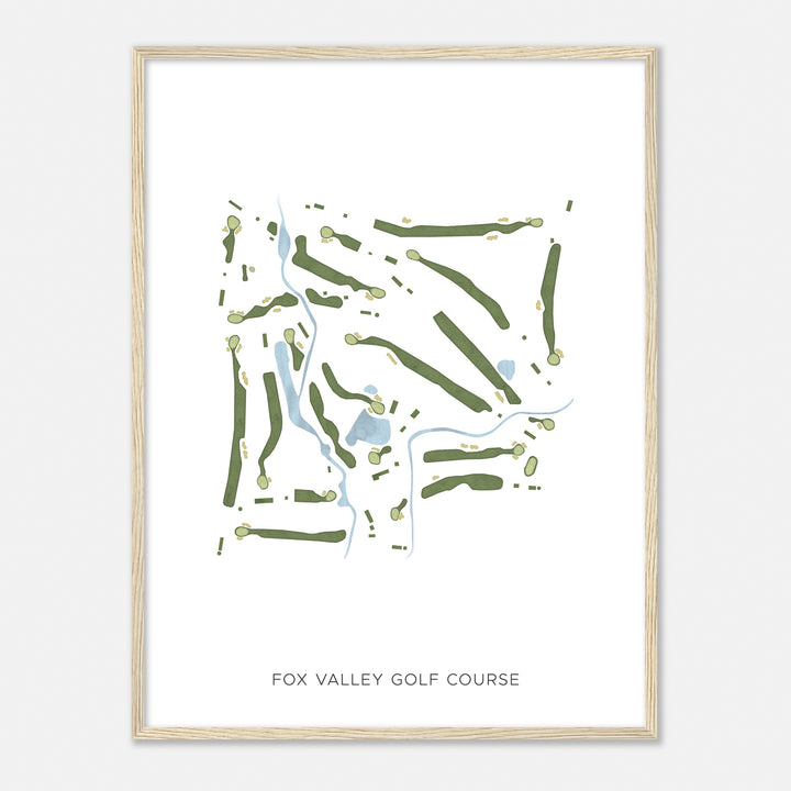 Print of Fox Valley Golf Course Modern Map