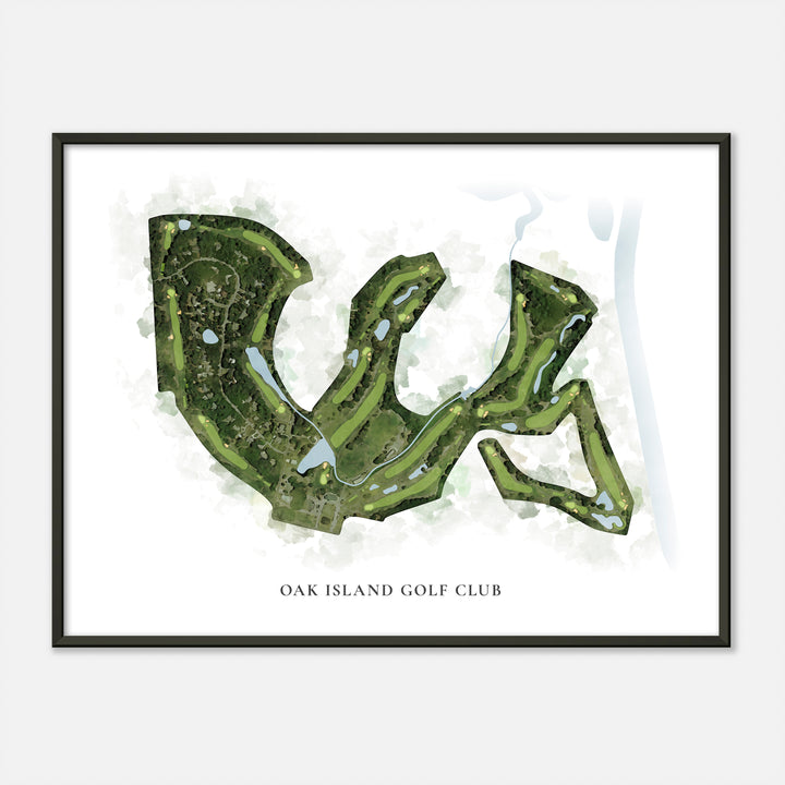 Print of Oak Island Golf Club Classic Map