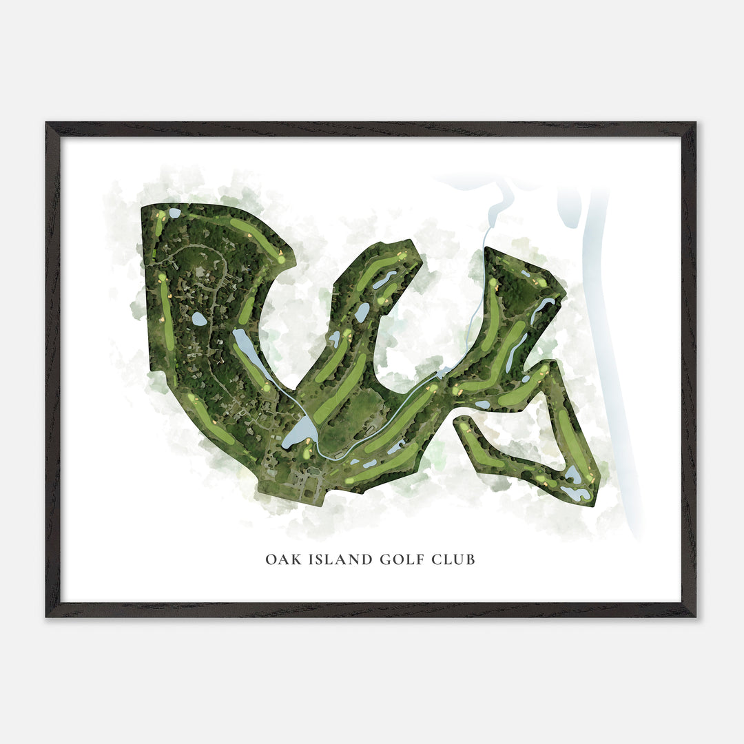 Print of Oak Island Golf Club Classic Map