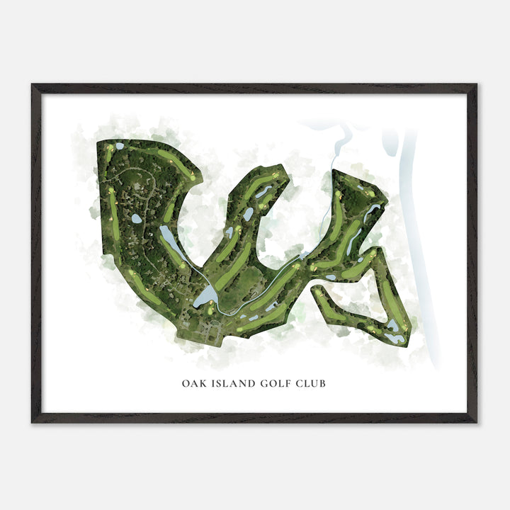 Print of Oak Island Golf Club Classic Map