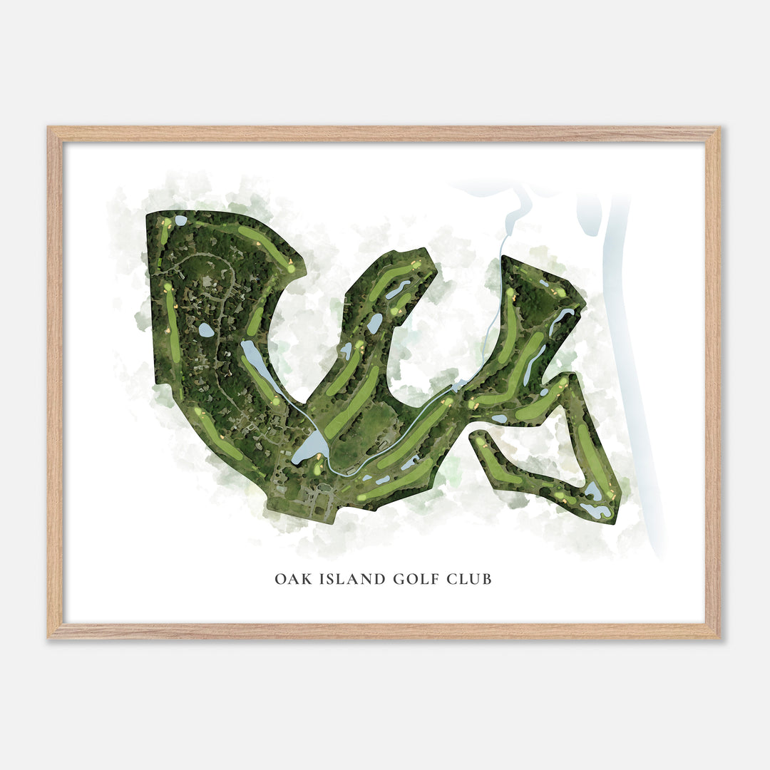 Print of Oak Island Golf Club Classic Map