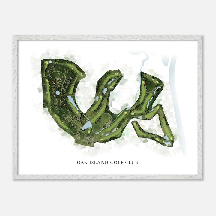Print of Oak Island Golf Club Classic Map