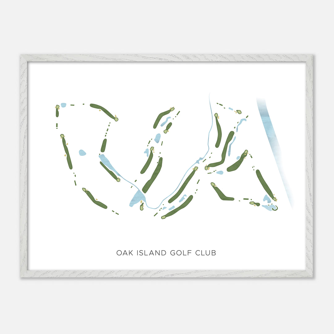 Print of Oak Island Golf Club Modern Map