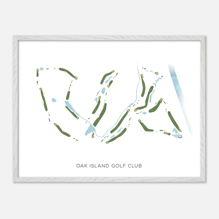 Print of Oak Island Golf Club Modern Map