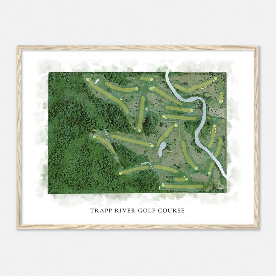 Print of Trapp River Golf Course Classic Map