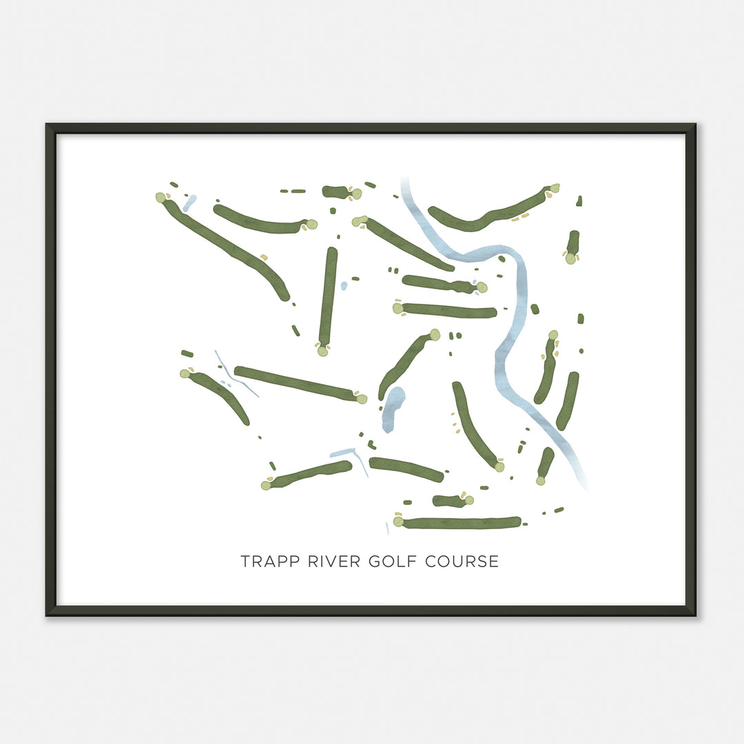 Print of Trapp River Golf Course Modern Map
