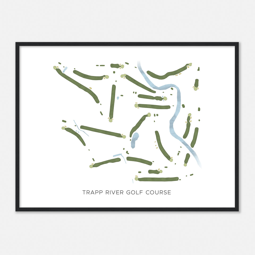 Print of Trapp River Golf Course Modern Map