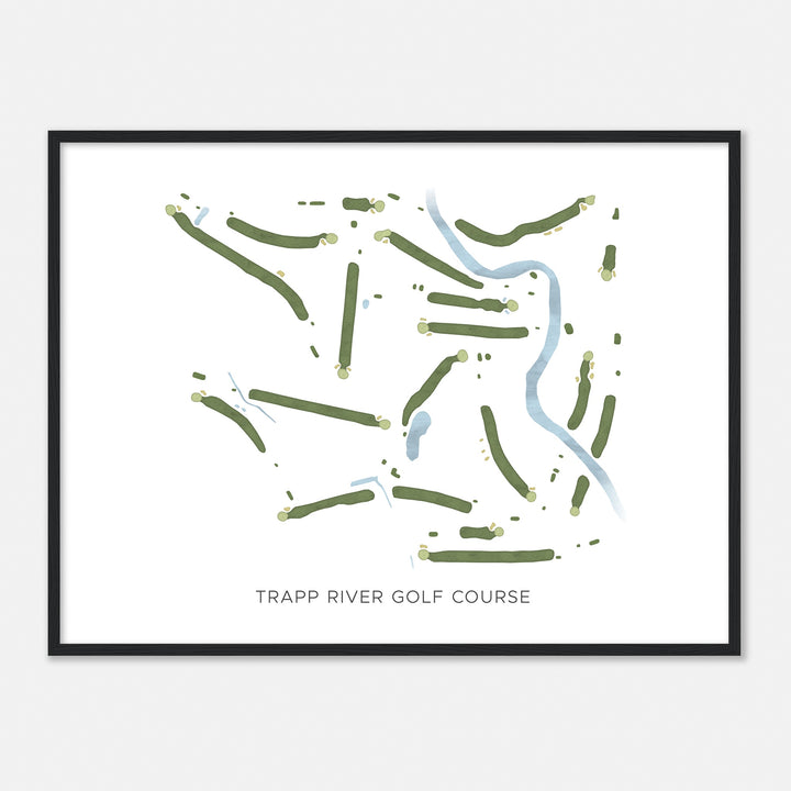 Print of Trapp River Golf Course Modern Map