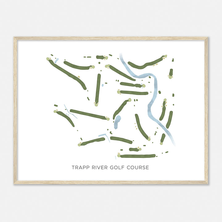 Print of Trapp River Golf Course Modern Map