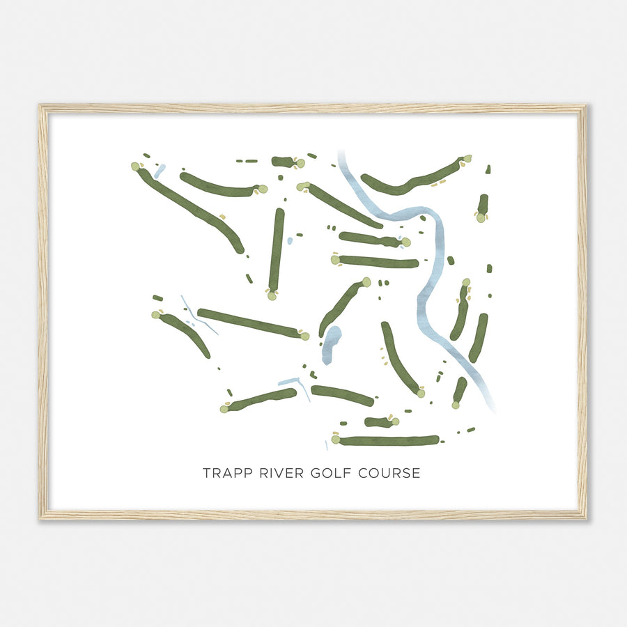 Print of Trapp River Golf Course Modern Map