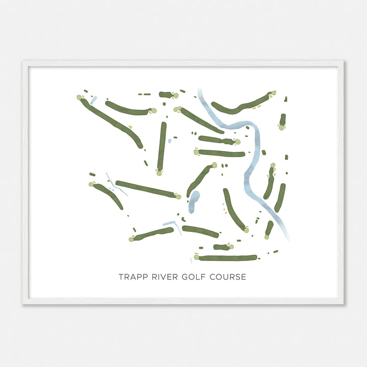 Print of Trapp River Golf Course Modern Map
