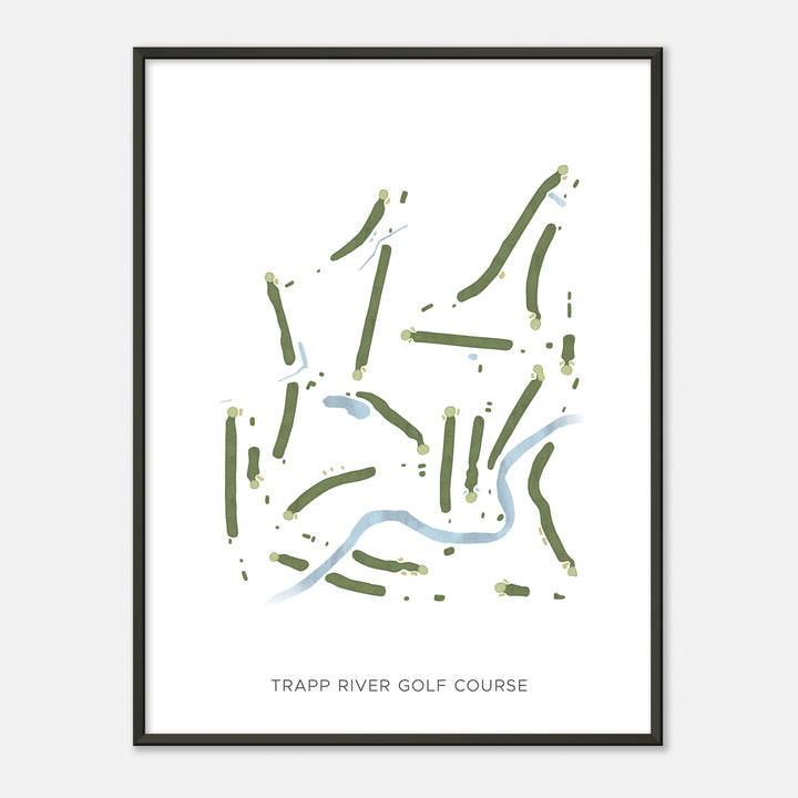 Print of Trapp River Golf Course Modern Map