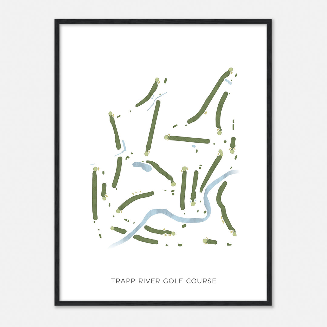 Print of Trapp River Golf Course Modern Map