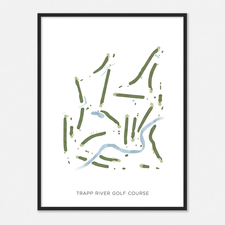 Print of Trapp River Golf Course Modern Map