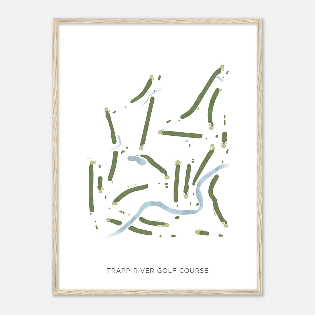 Print of Trapp River Golf Course Modern Map