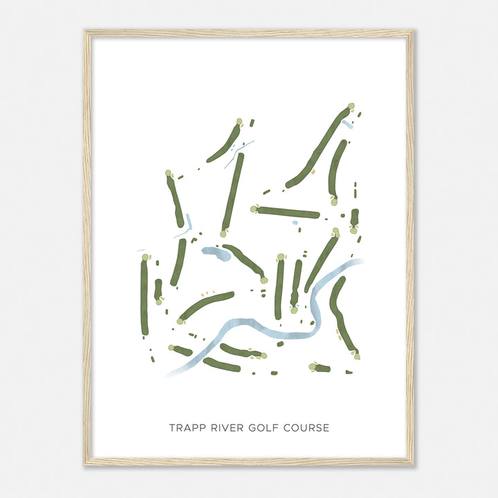 Print of Trapp River Golf Course Modern Map