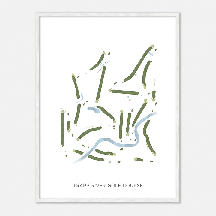 Print of Trapp River Golf Course Modern Map