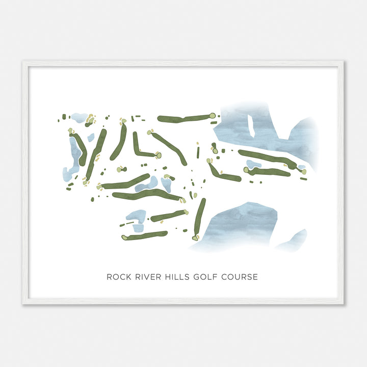 Print of Rock River Hills Golf Course Modern Map