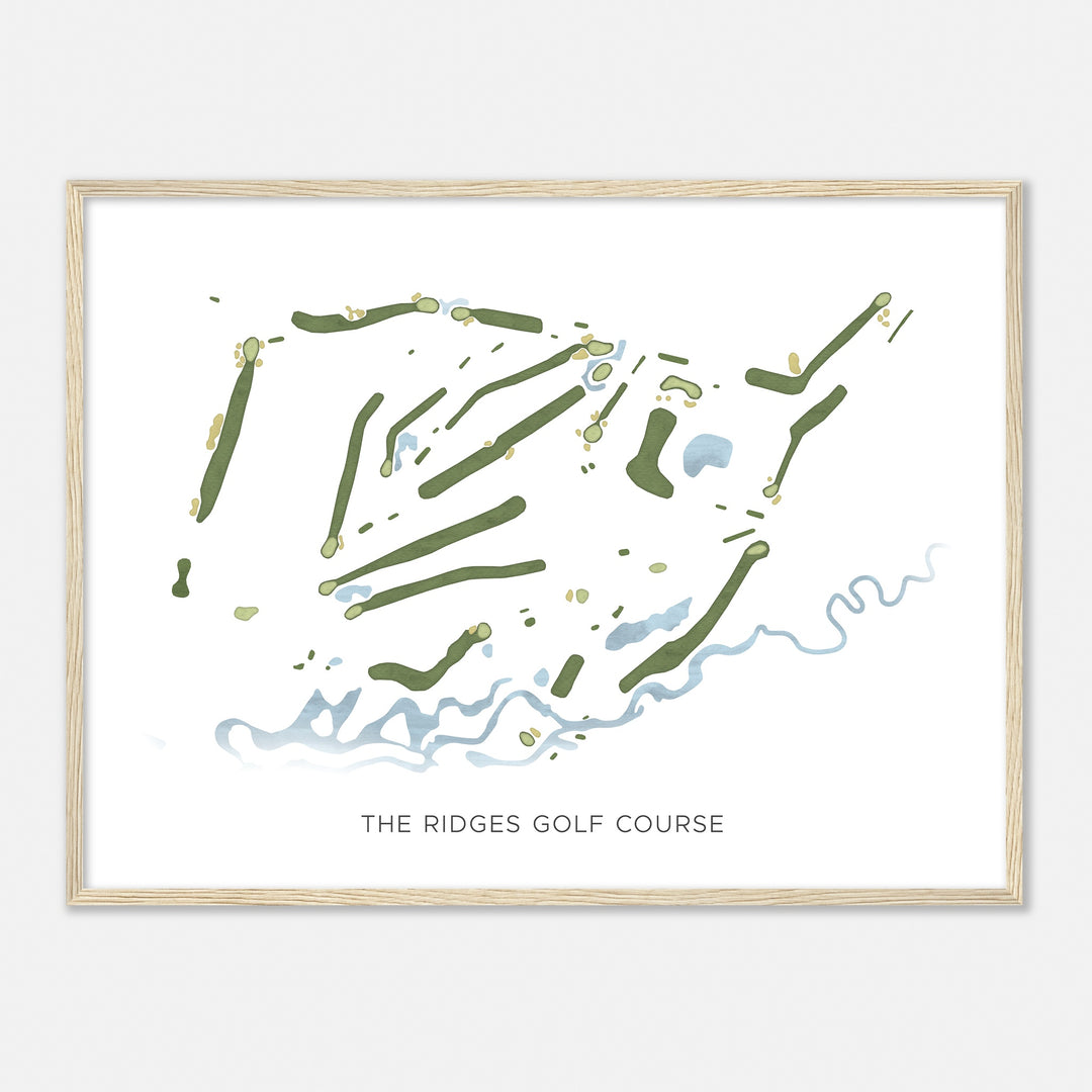 Print of The Ridges Golf Course Modern Map