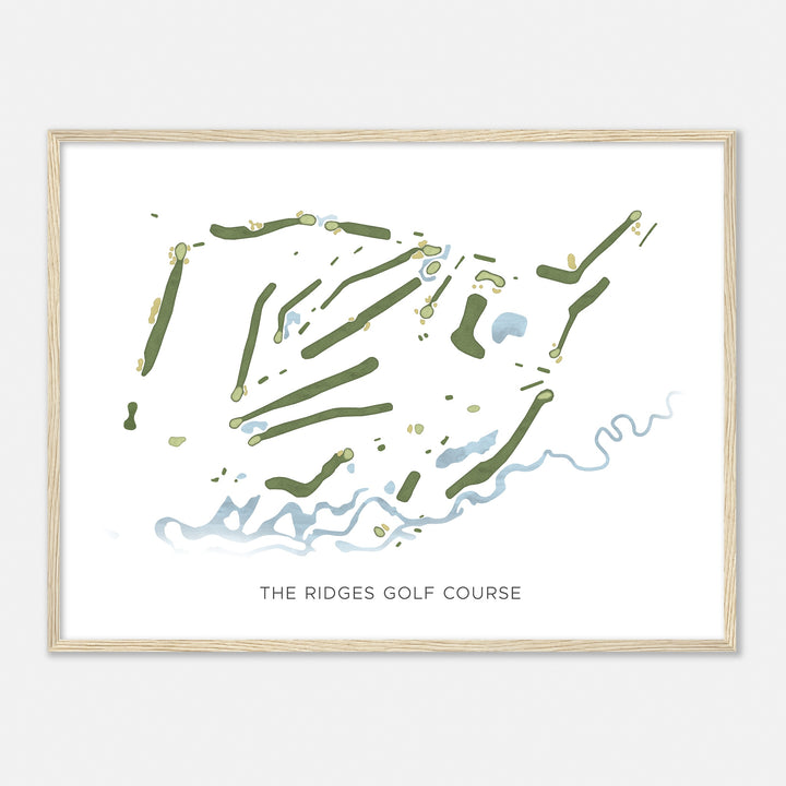 Print of The Ridges Golf Course Modern Map