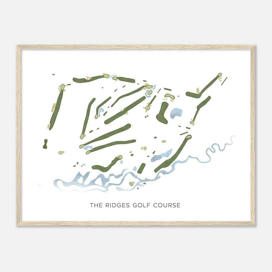 Print of The Ridges Golf Course Modern Map