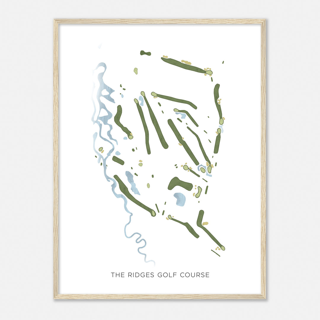 Print of The Ridges Golf Course Modern Map