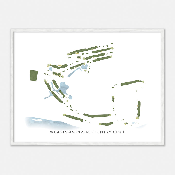 Print of Wisconsin River Country Club Modern Map