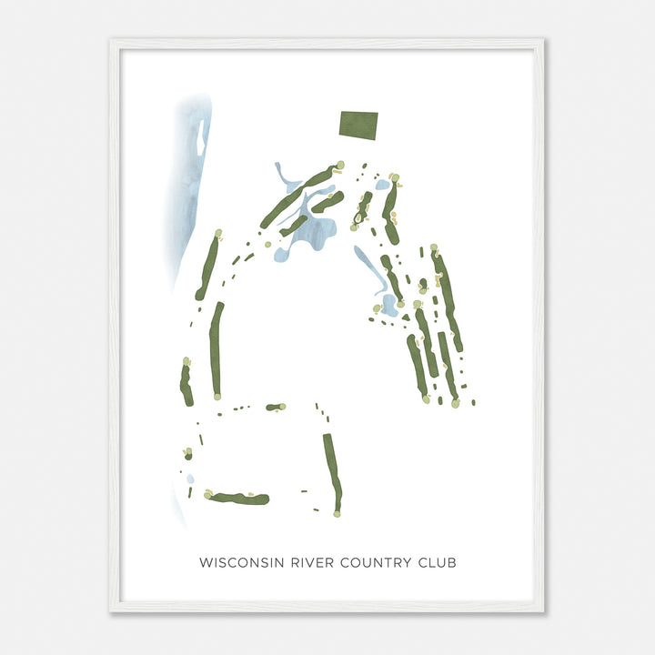 Print of Wisconsin River Country Club Modern Map