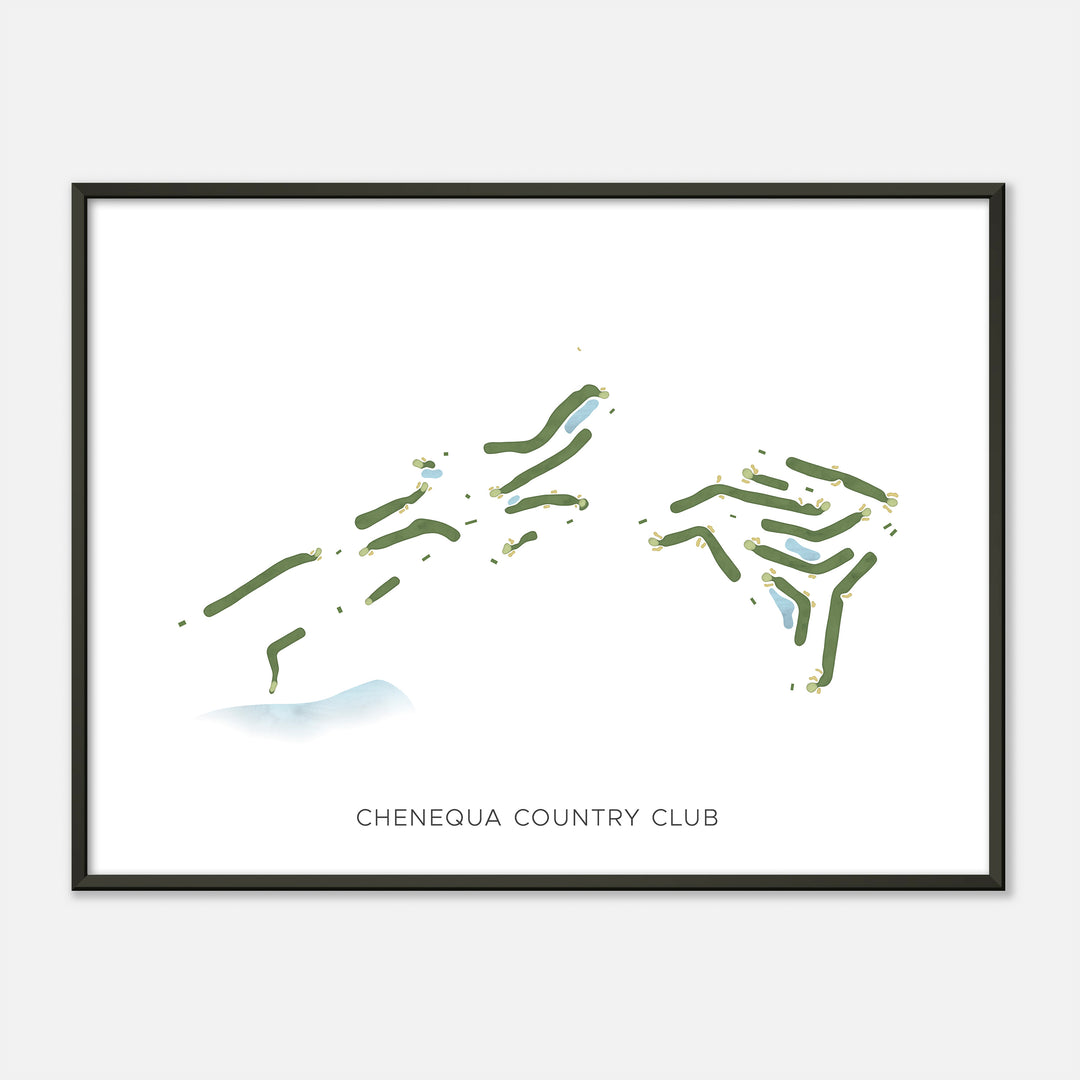 Print of Chenequa Country Club Modern Map