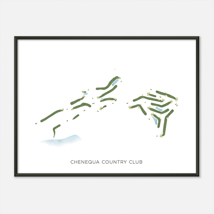 Print of Chenequa Country Club Modern Map