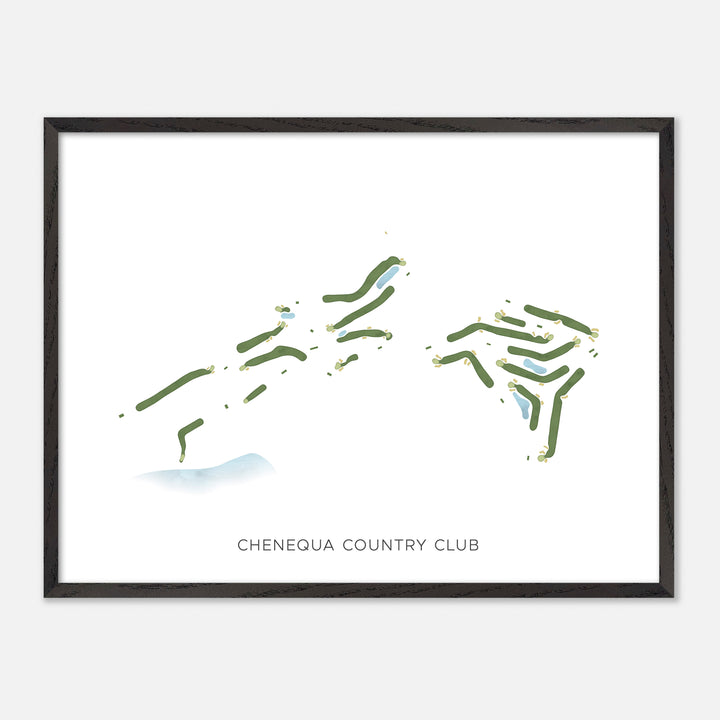 Print of Chenequa Country Club Modern Map