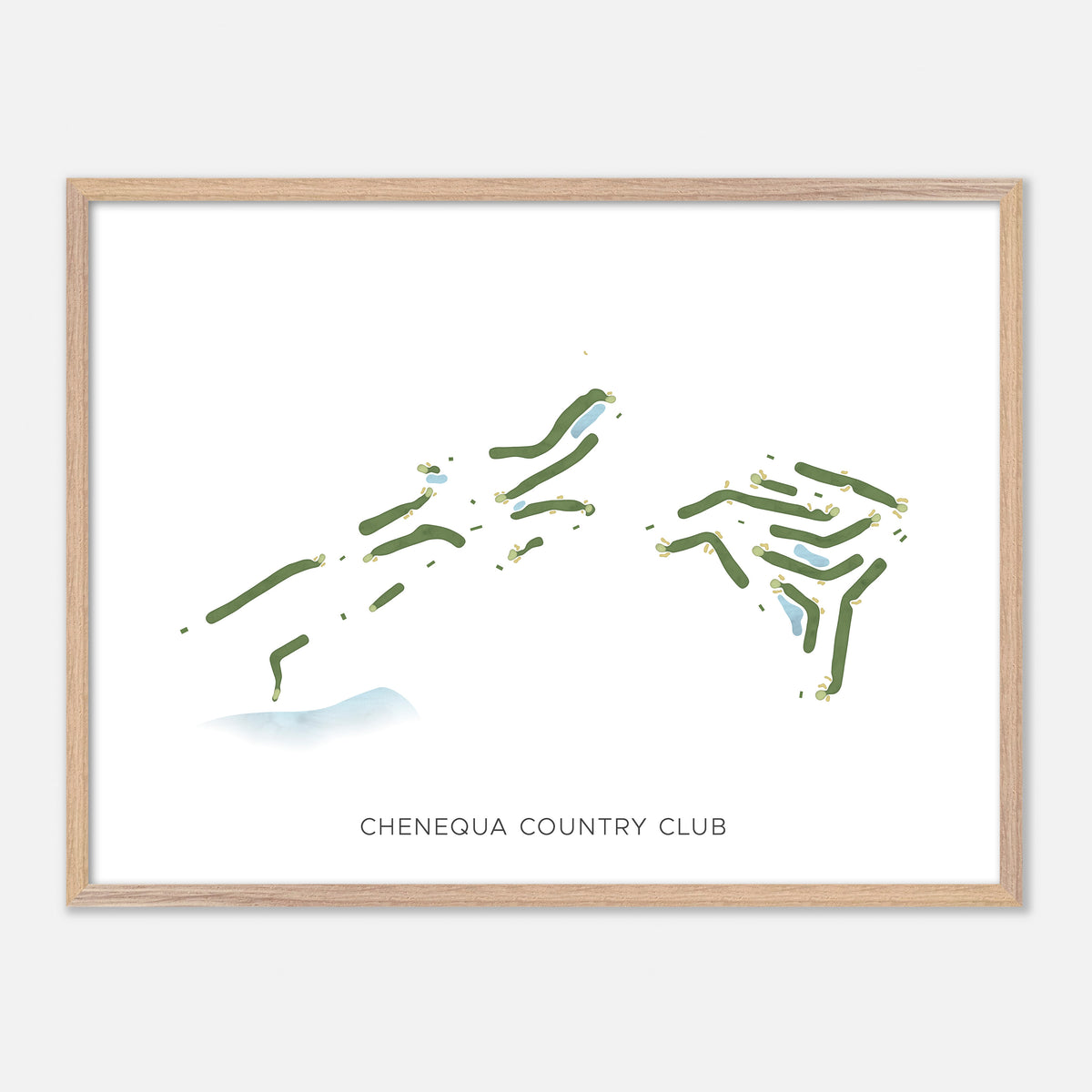 Print of Chenequa Country Club Modern Map