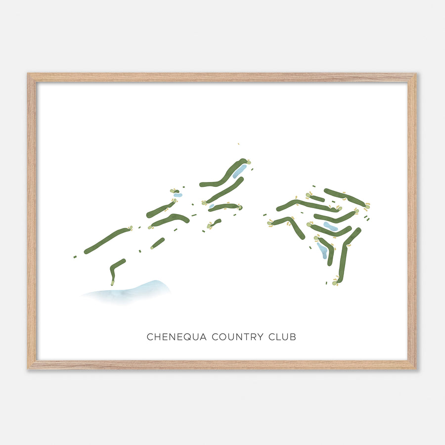 Print of Chenequa Country Club Modern Map