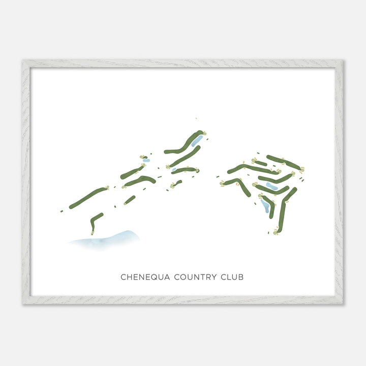 Print of Chenequa Country Club Modern Map