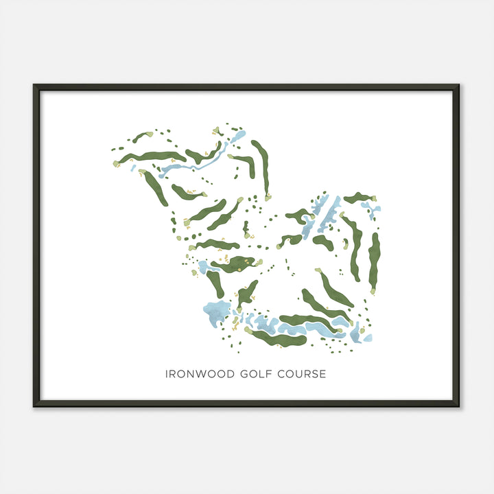 Print of Ironwood Golf Course Modern Map