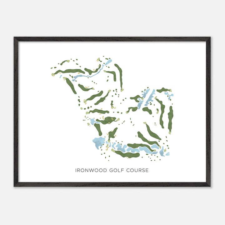 Print of Ironwood Golf Course Modern Map